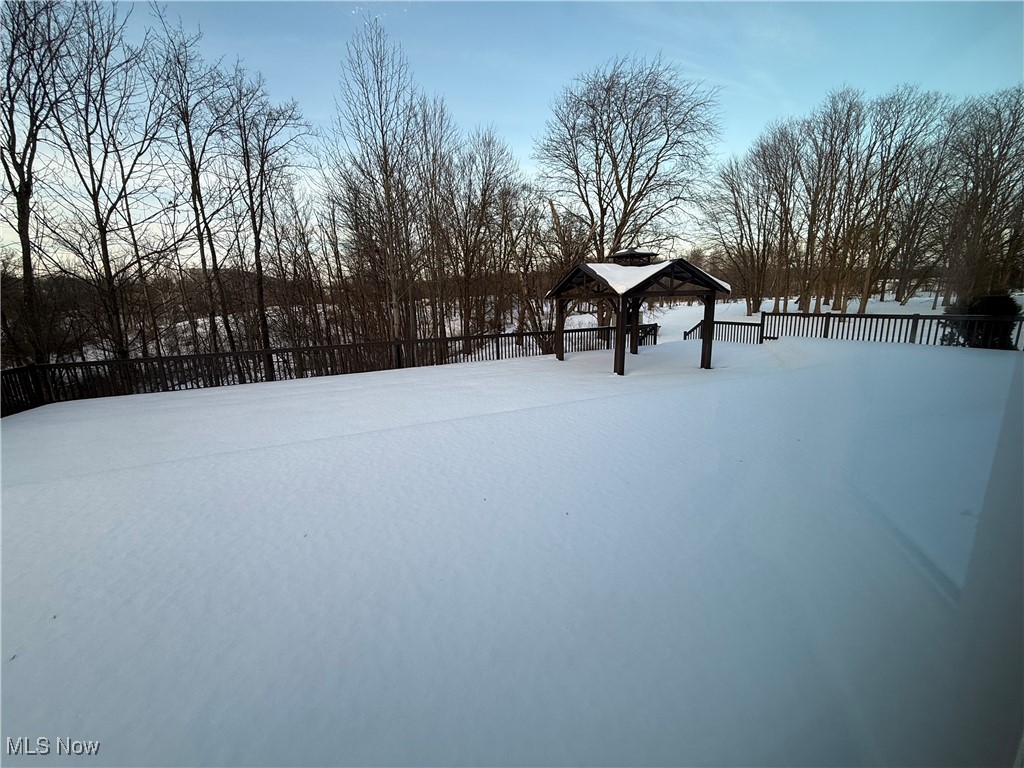 31295 Arthur Road Solon, OH 44139 - Photo 49 of 50 Snowy yard featuring a gazebo
