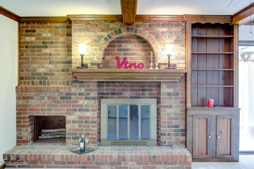 5914 Apache Road Louisville, KY 40207 - Photo 17 of 53 Wood burning fireplace and storage for logs!