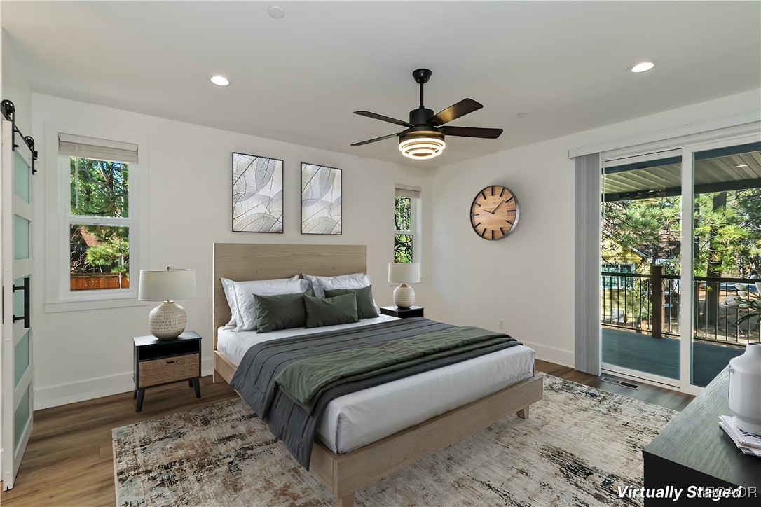 610 Bluejay Road Big Bear Lake, CA 92315 - Photo 26 of 50 Master Bedroom Virtually Staged