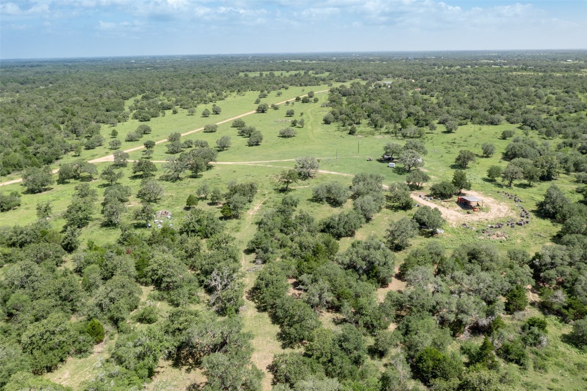 24.68-acres Cattle Guard Road Cuero, TX 77954 - Photo 36 of 49 an aerial view of residential houses with outdoor space and trees