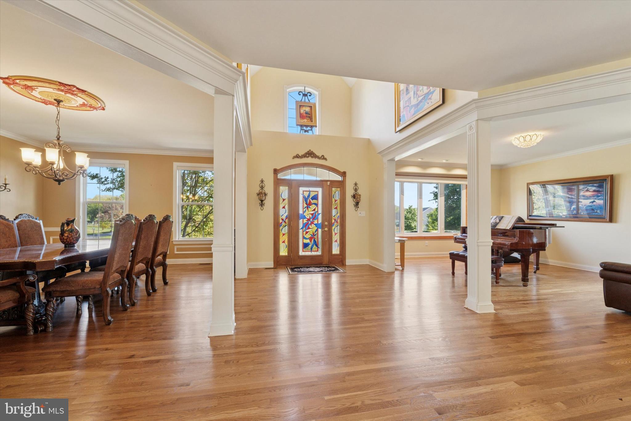 2001 Grenoble Road Coatesville, PA 19320 - Photo 3 of 45 a view of dining area with chandelier and wooden floor