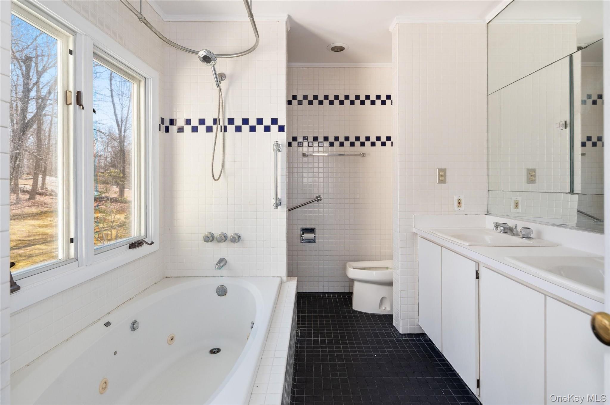 17 Highview Road Pound Ridge, NY 10576 - Photo 13 of 23 a bathroom with a sink a toilet and a bathtub