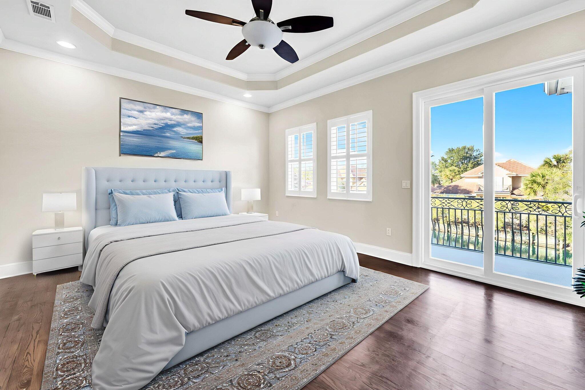 276 Calusa Boulevard Destin, FL 32541 - Photo 14 of 33 Master Bedroom w/Balcony View