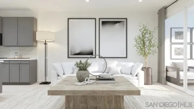 a living room with furniture and window