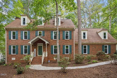 front view of a brick house