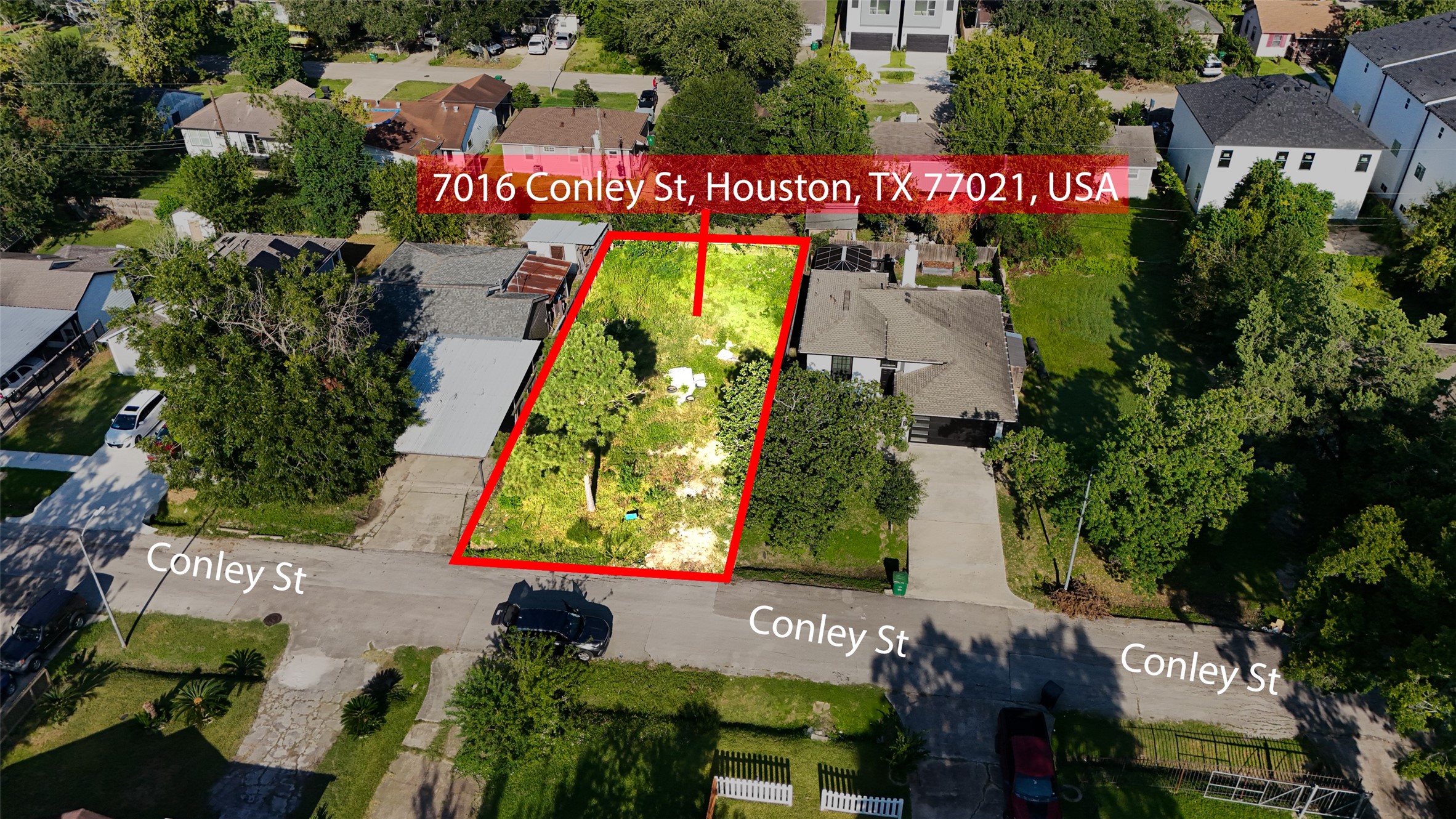7016 Conley Street Houston, TX 77021 - Photo 3 of 17 an aerial view of a city