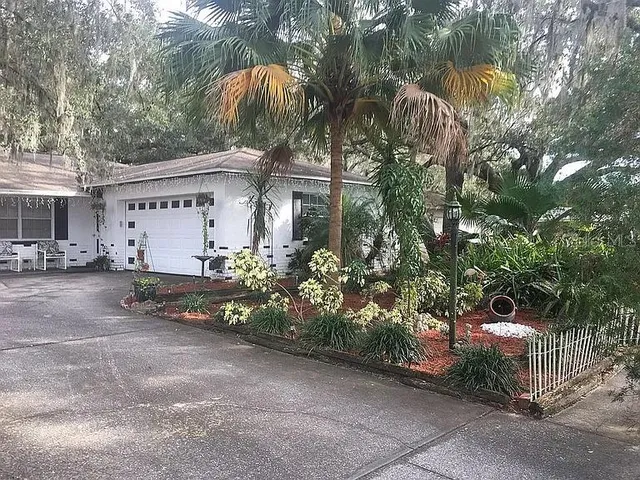 a view of a house with a tree and a yard