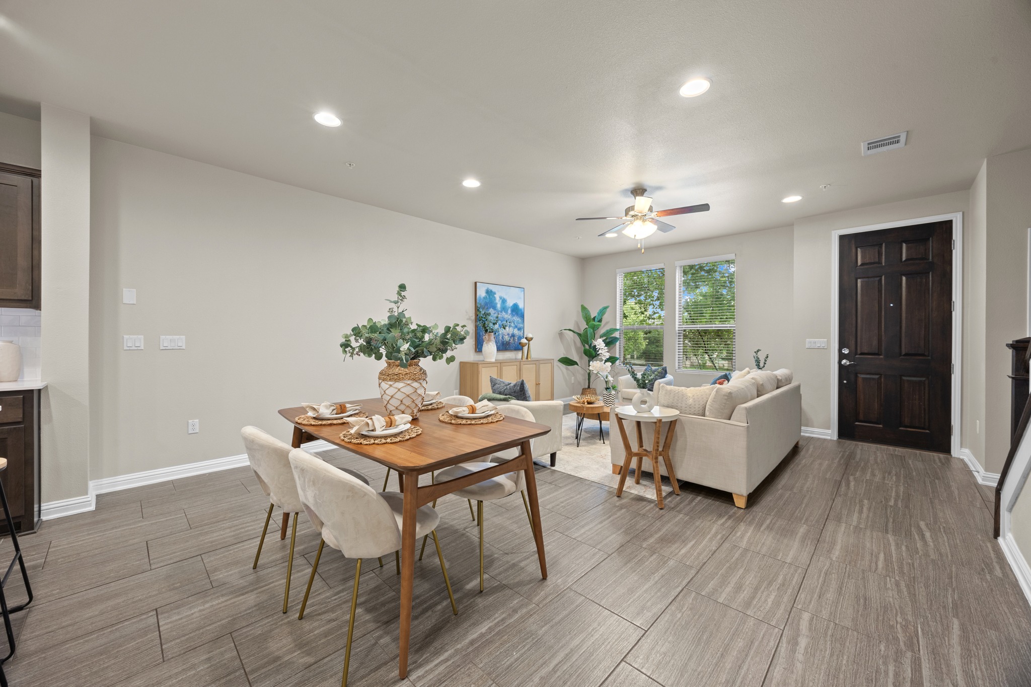 6814 East Riverside Drive, Unit 104 Austin, TX 78741 - Photo 11 of 37 a living room with furniture and wooden floor