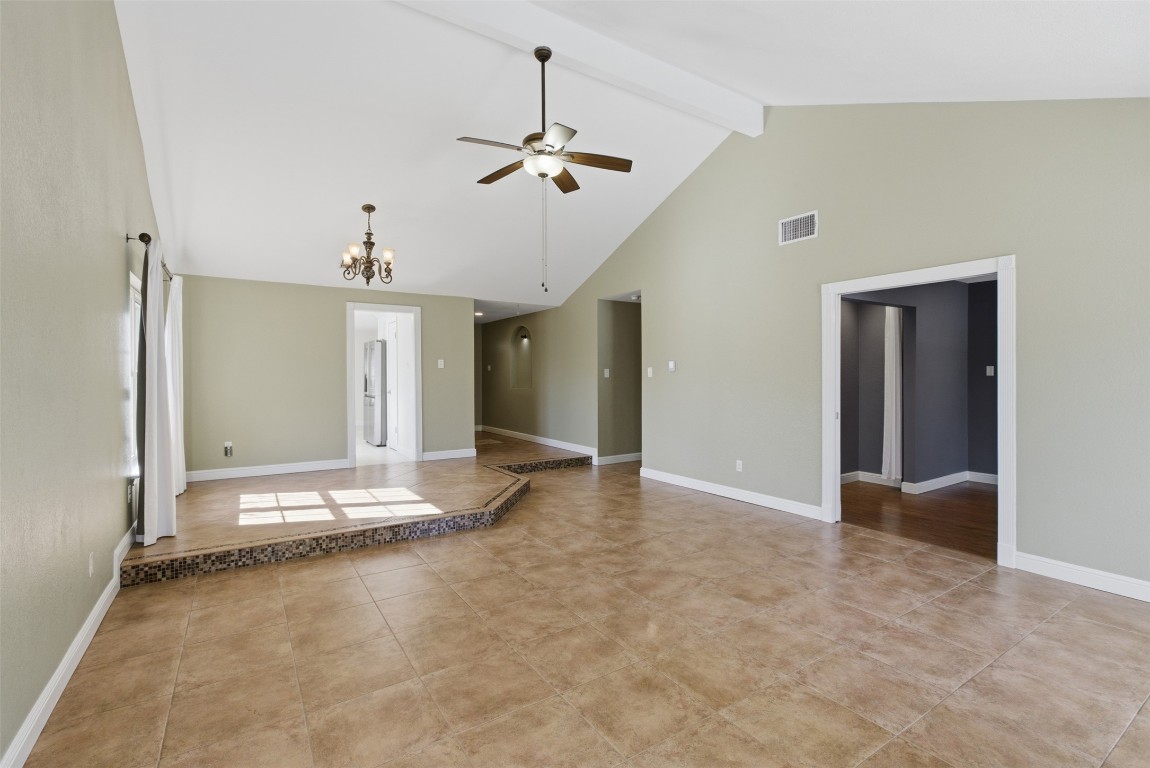 1600 East Messick Loop Round Rock, TX 78681 - Photo 12 of 38 Another view of the family and dining area. The room to the right is the 3rd bedroom that was used as a home office. It has pocket doors.