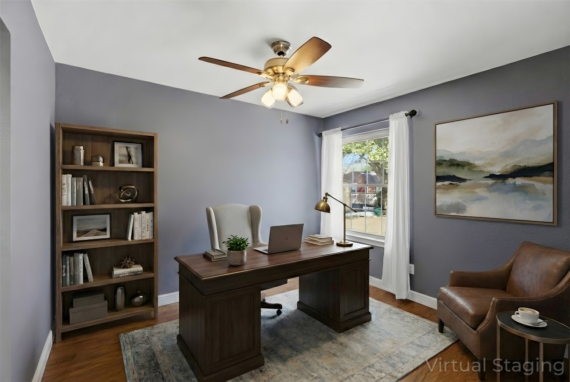 1600 East Messick Loop Round Rock, TX 78681 - Photo 17 of 38 Virtually staged photo of the 3rd bedroom which was used as a home office.