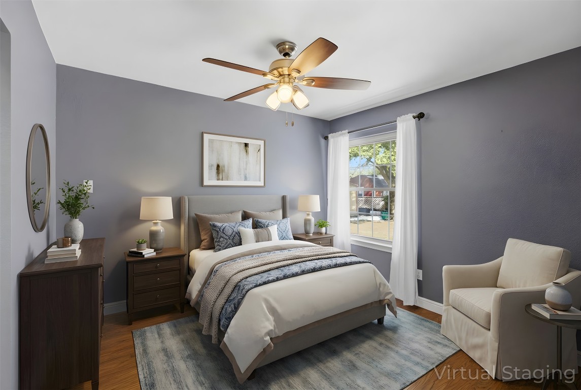 1600 East Messick Loop Round Rock, TX 78681 - Photo 18 of 38 Virtually staged photo of the 3rd bedroom showing it as a bedroom. It will fit a full sized bed and furnishings.