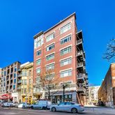 front view of a building with a street