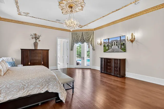 a view of a lake with a city