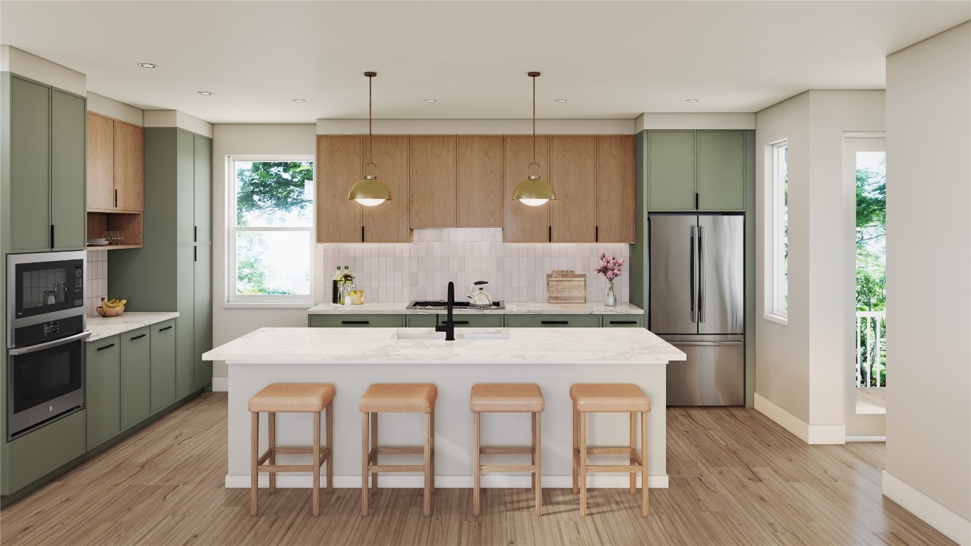 1202 Bianca Breeze Place Austin, TX 78721 - Photo 27 of 39 a kitchen with a dining table and chairs
