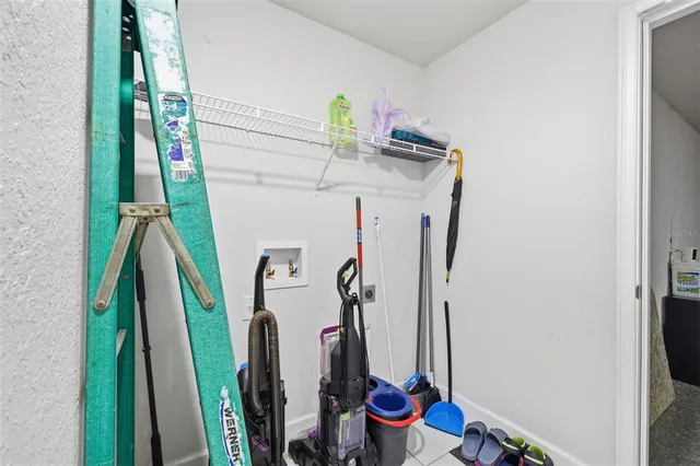a view of a closet area