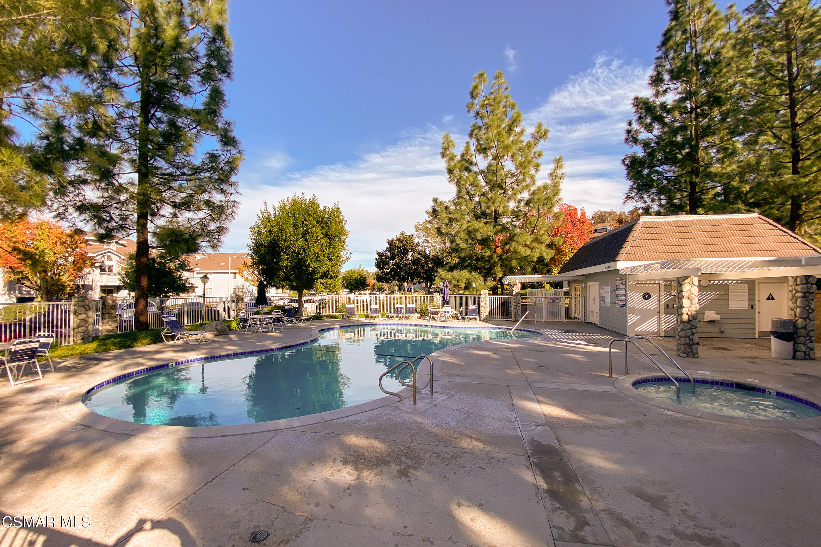 20342 Rue Crevier, Unit 613 Canyon Country, CA 91351 - Photo 35 of 36 a view of a swimming pool with a patio
