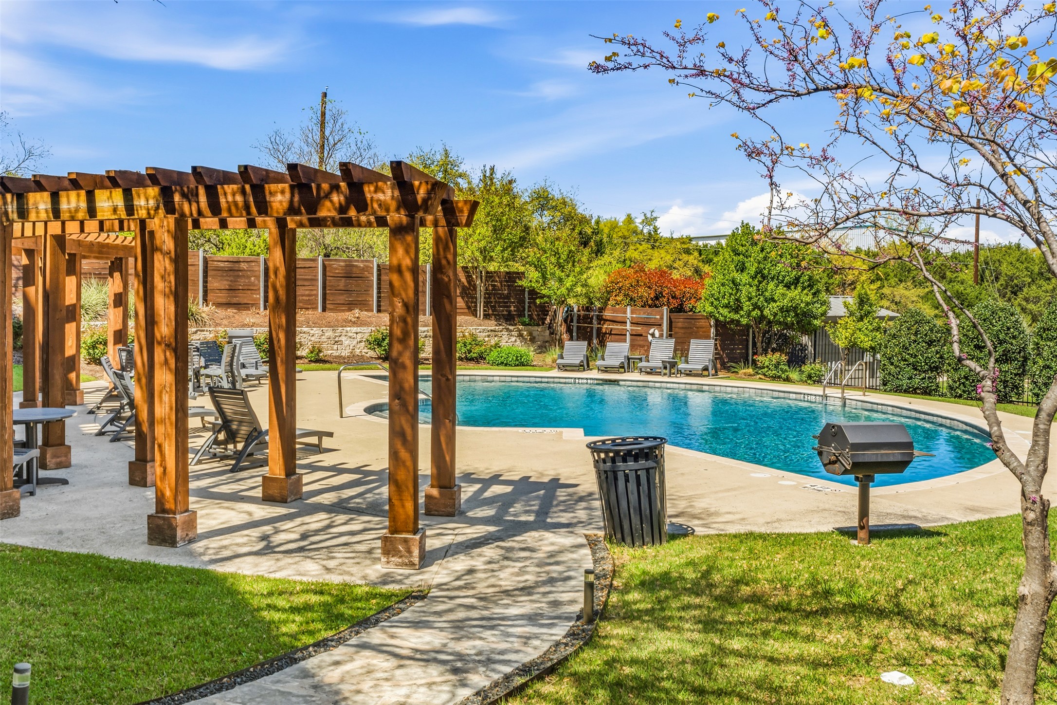 5921 Hiline Road, Unit 2304 Austin, TX 78734 - Photo 33 of 38 View of swimming pool featuring a pergola and patio surround