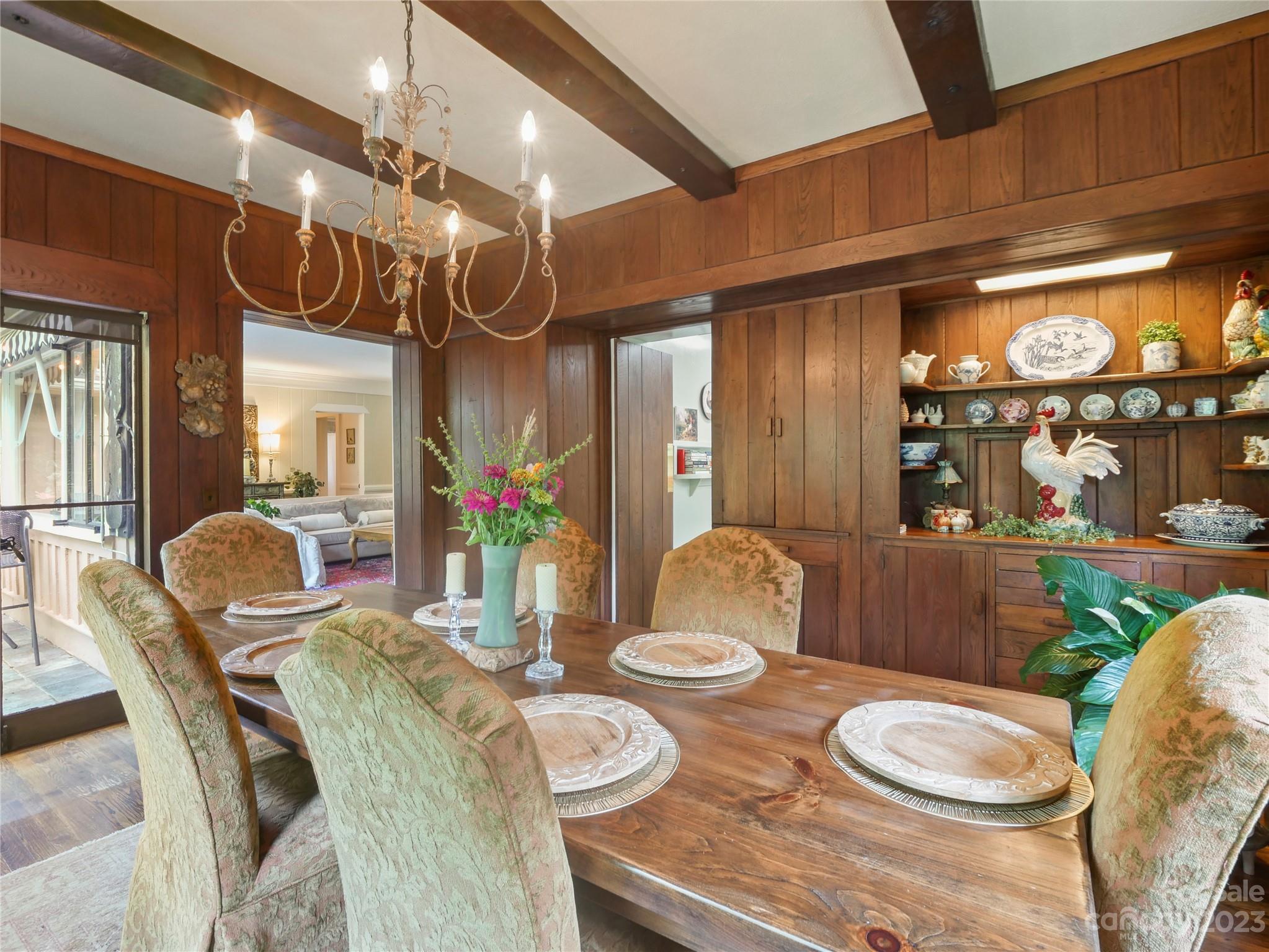250 Sourwood Ridge Road Tryon, NC 28782 - Photo 8 of 43 a dining room with furniture and wooden floor