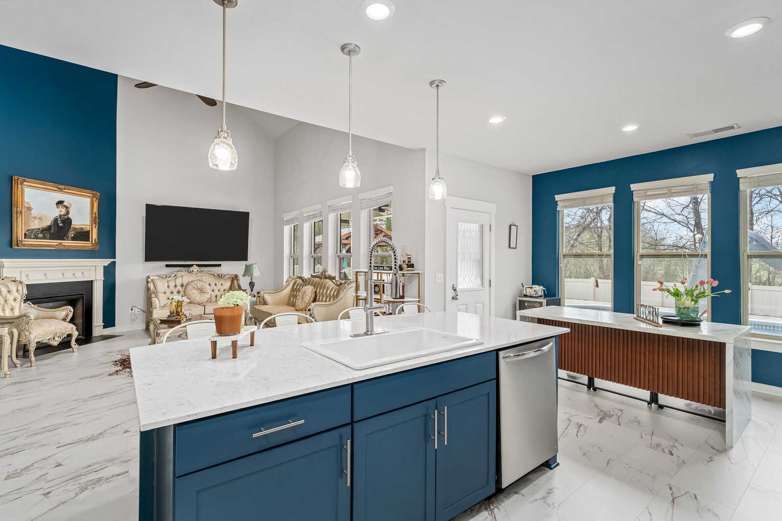 1413 Burrows Avenue Murfreesboro, TN 37129 - Photo 15 of 45 a large kitchen with a sink and large window