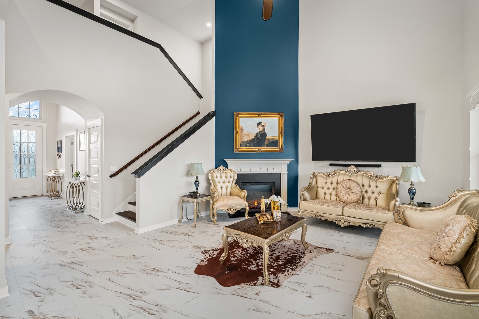 1413 Burrows Avenue Murfreesboro, TN 37129 - Photo 18 of 45 a living room with furniture and a flat screen tv