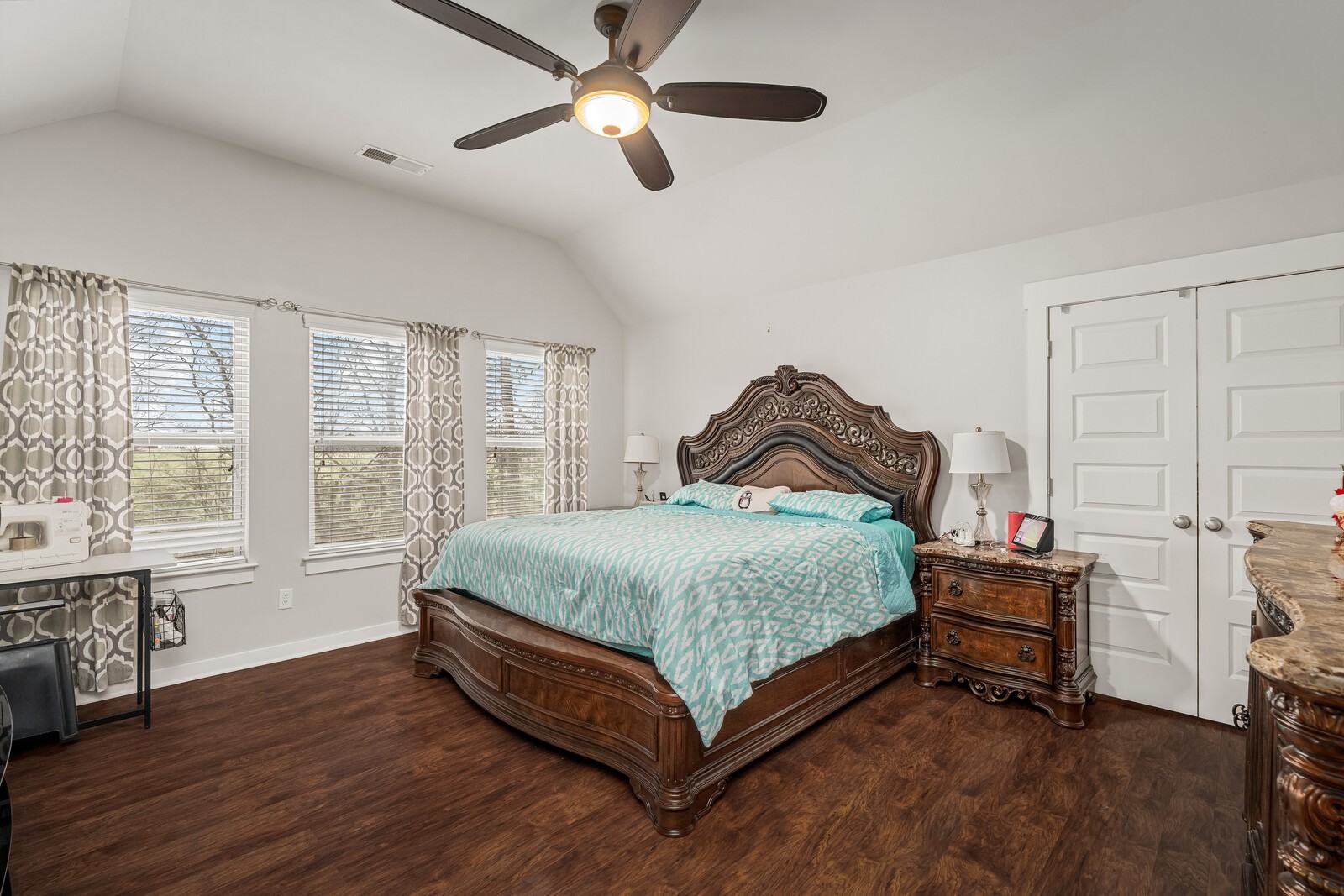 1413 Burrows Avenue Murfreesboro, TN 37129 - Photo 29 of 45 a bedroom with a bed and wooden floor