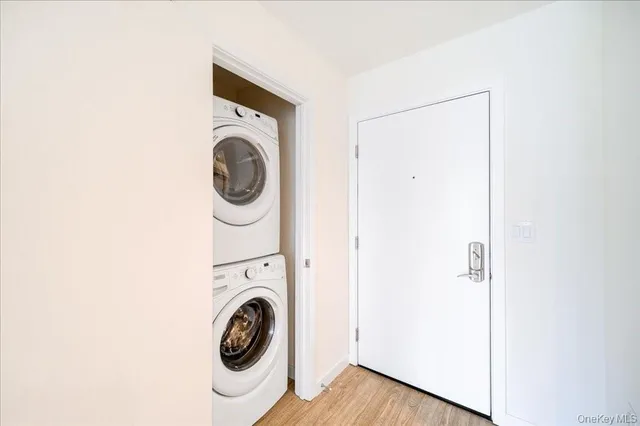 a view of washer and dryer in a utility room