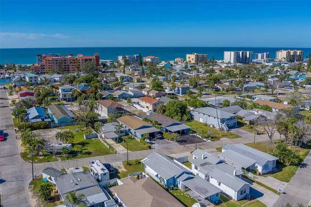an aerial view of a city