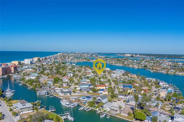 a brick building with a yard