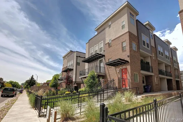 a view of a building with many windows