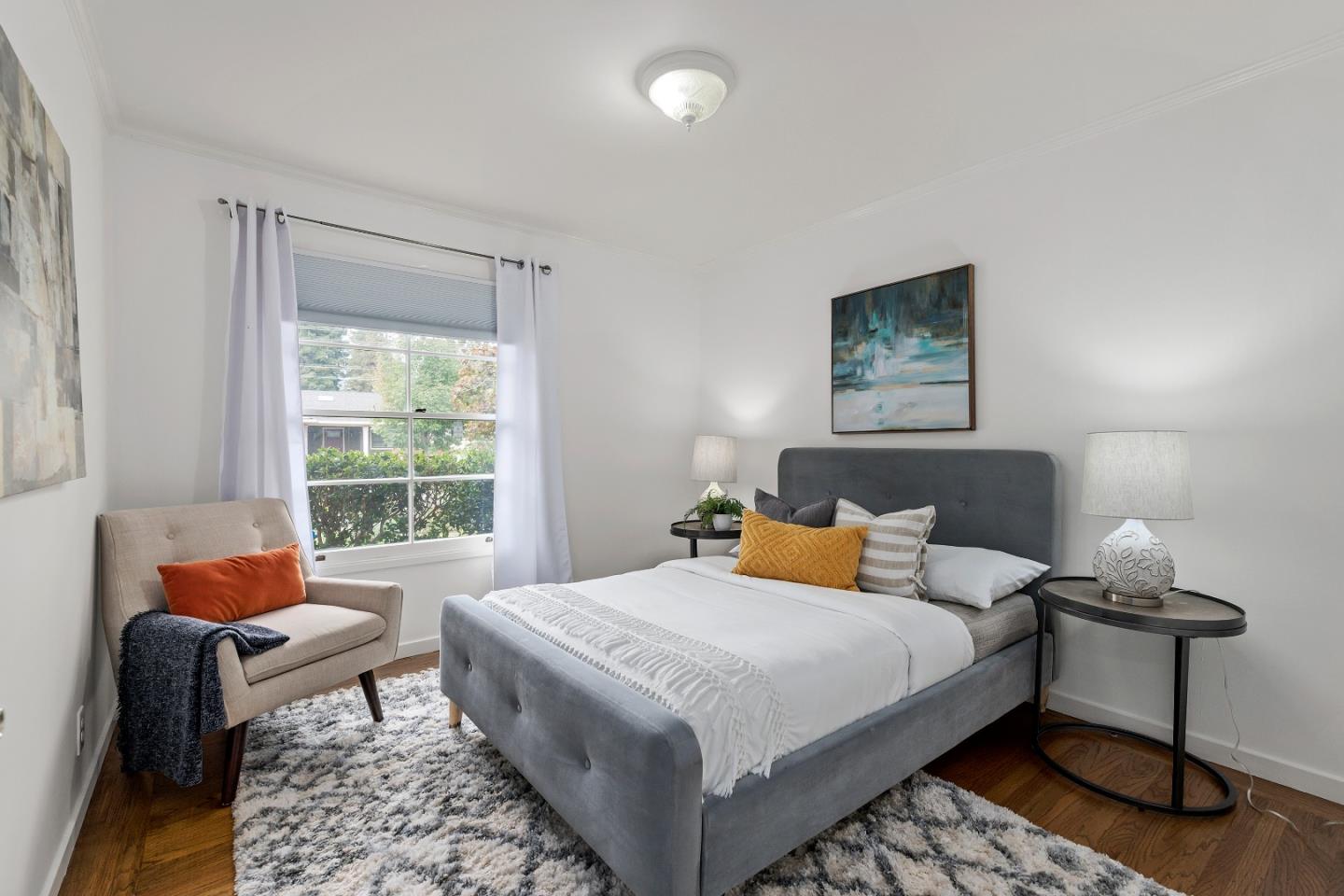 1340 Hillview Drive Menlo Park, CA 94025 - Photo 18 of 29 a bedroom with a bed and chair