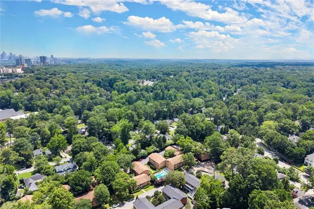 an aerial view of multiple house
