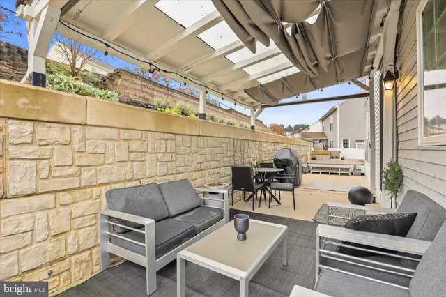 a view of terrace with seating space