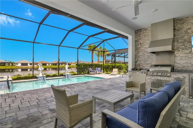 a view of an outdoor space with seating