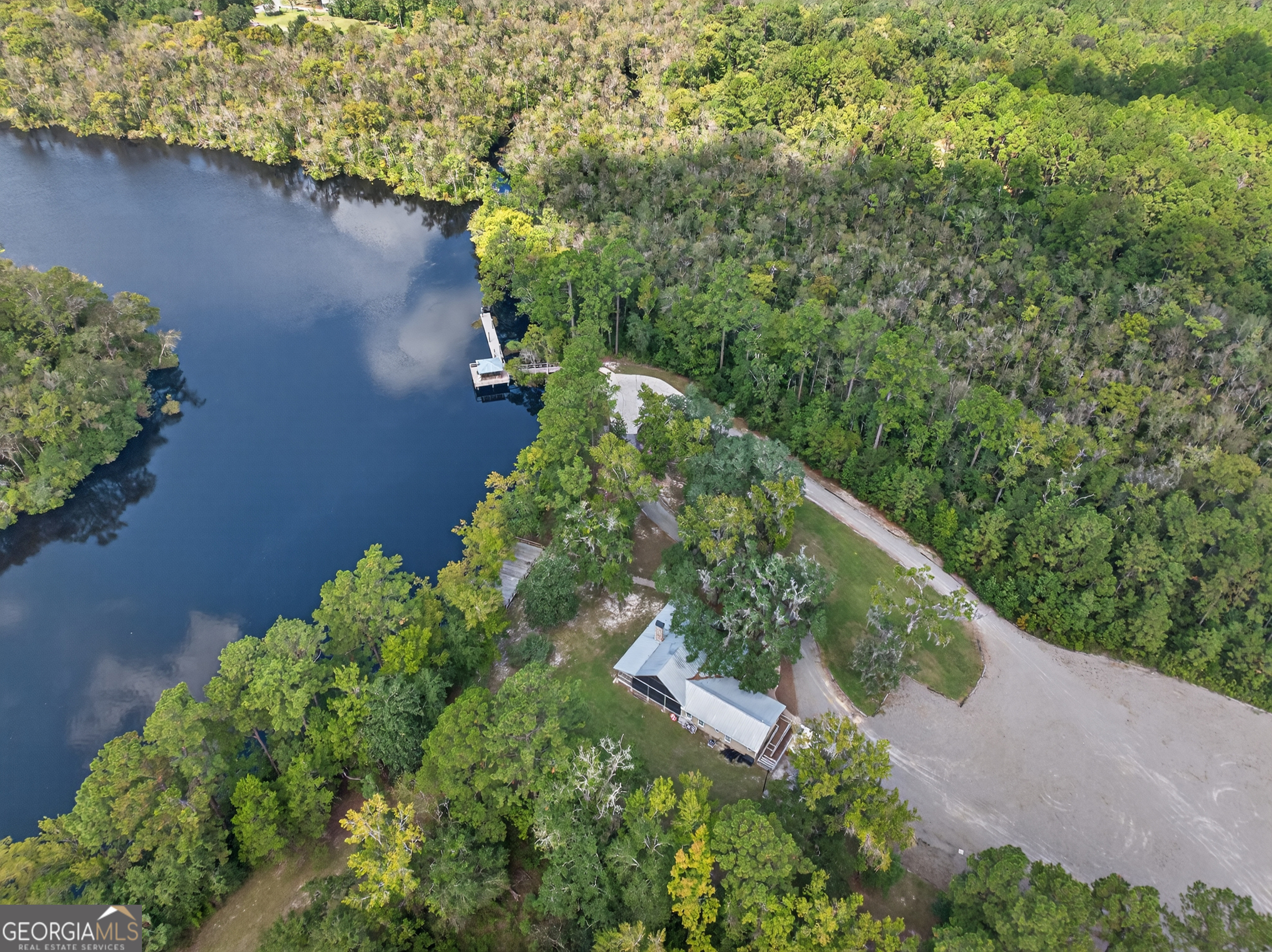 615 Breakwater Loop Kingsland, GA 31548 - Photo 14 of 25 an aerial view of a house with a yard and lake view