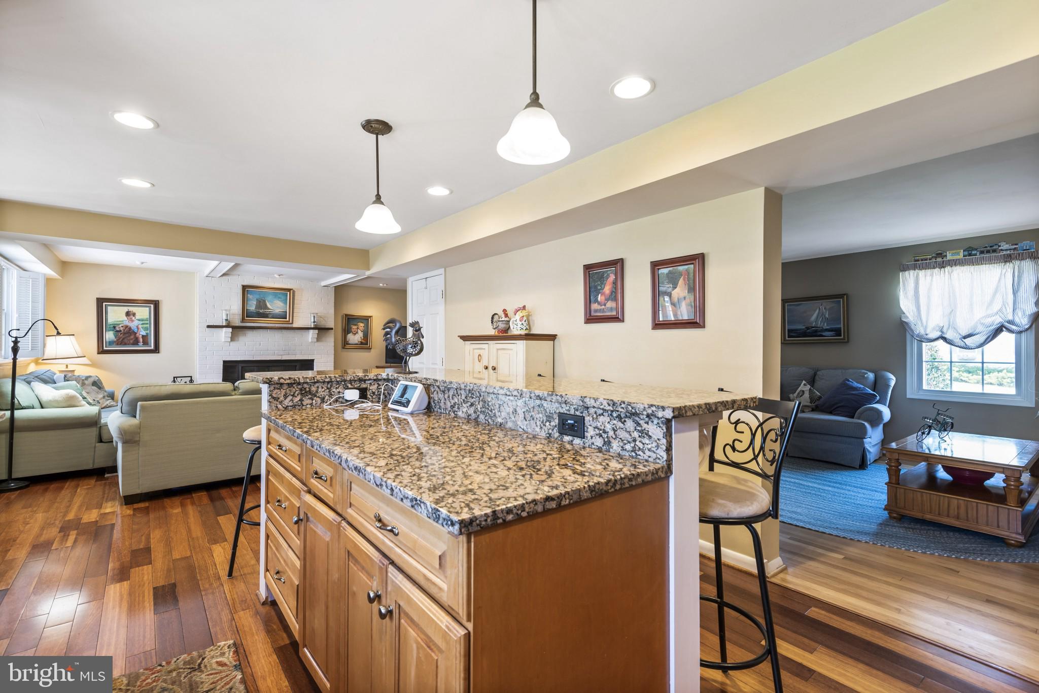 421 Bathurst Road Baltimore, MD 21228 - Photo 7 of 31 Kitchen with hardwood floors and recessed lights