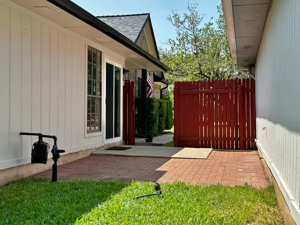 a front view of a house having yard