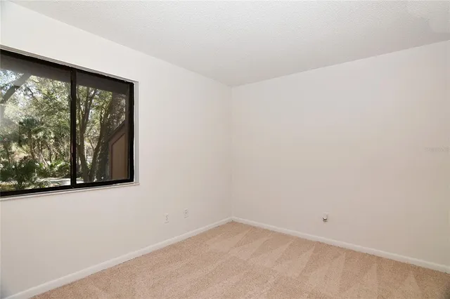 a view of a small space with window