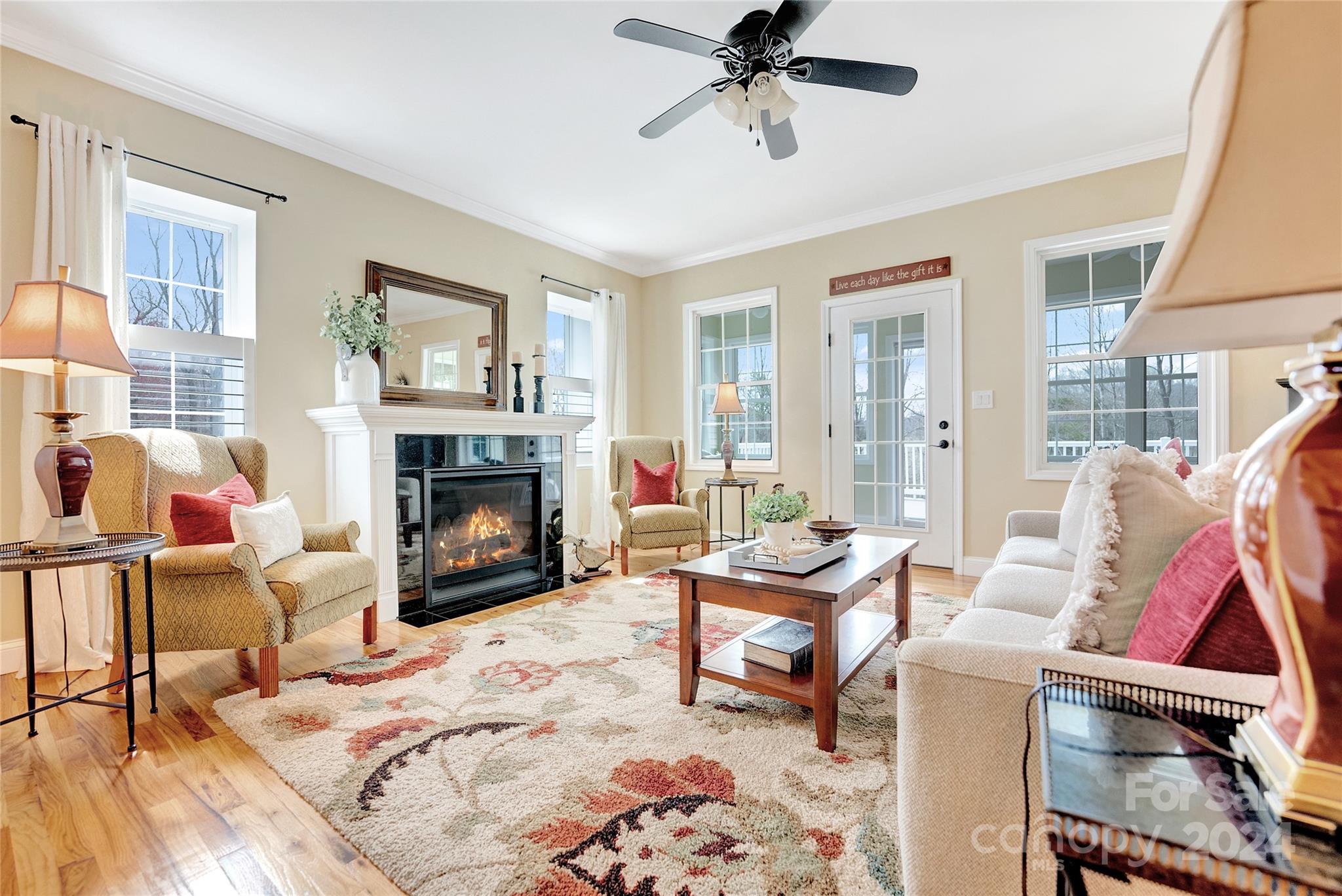 29 Willow Bend Candler, NC 28715 - Photo 11 of 45 a living room with furniture and a fireplace