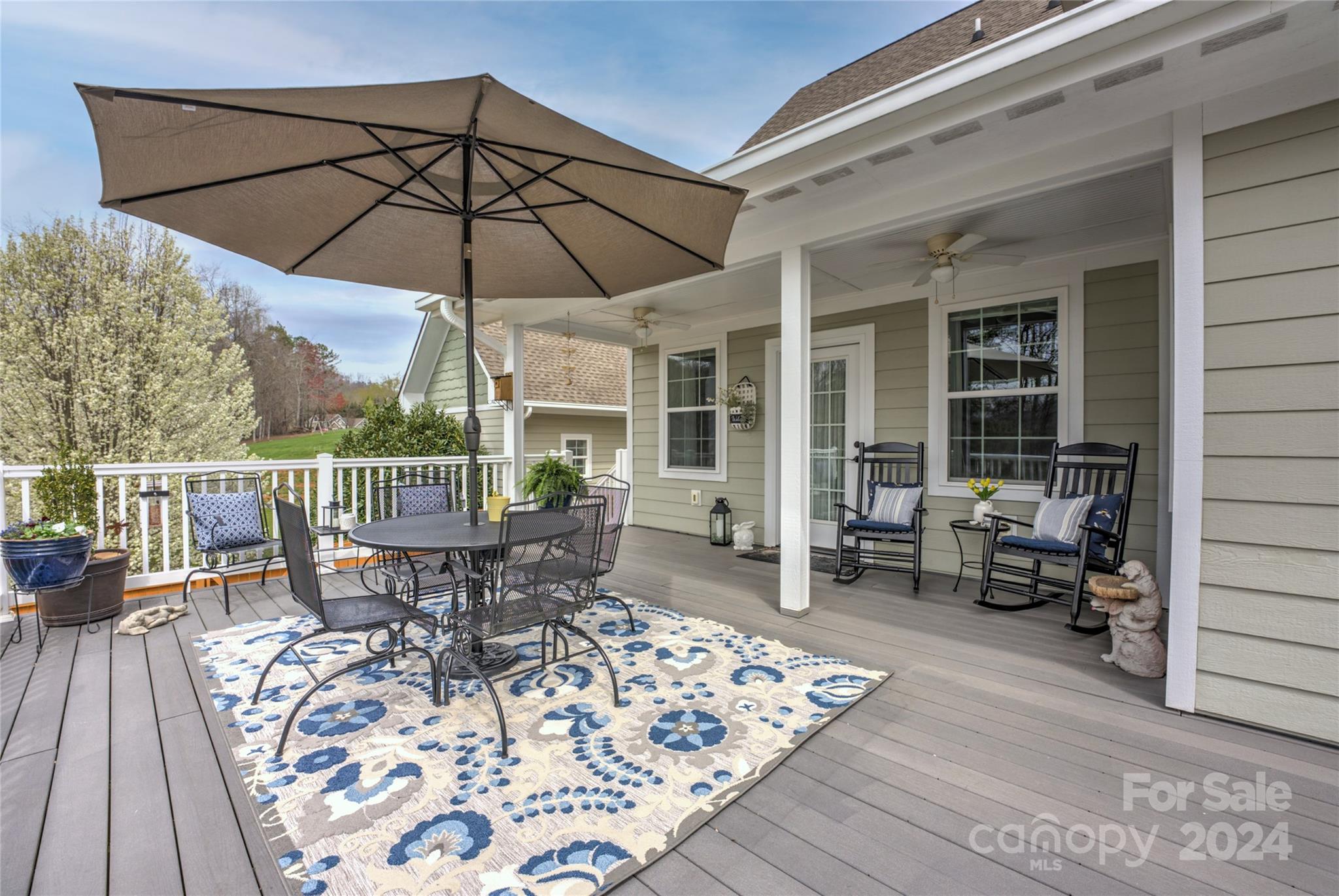 29 Willow Bend Candler, NC 28715 - Photo 6 of 45 a view of balcony with seating space and wooden floor