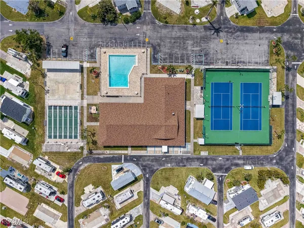 a view of a house with a swimming pool