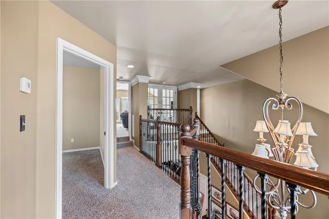 a view of a hallway with a entryway