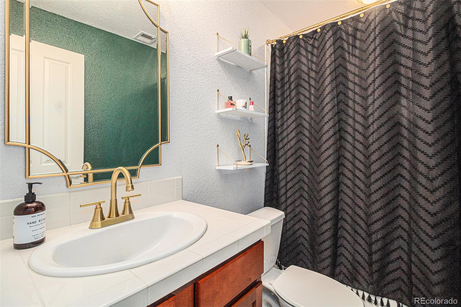 1699 North Downing Street, Unit 302 Denver, CO 80218 - Photo 15 of 23 a bathroom with a sink a toilet and mirror
