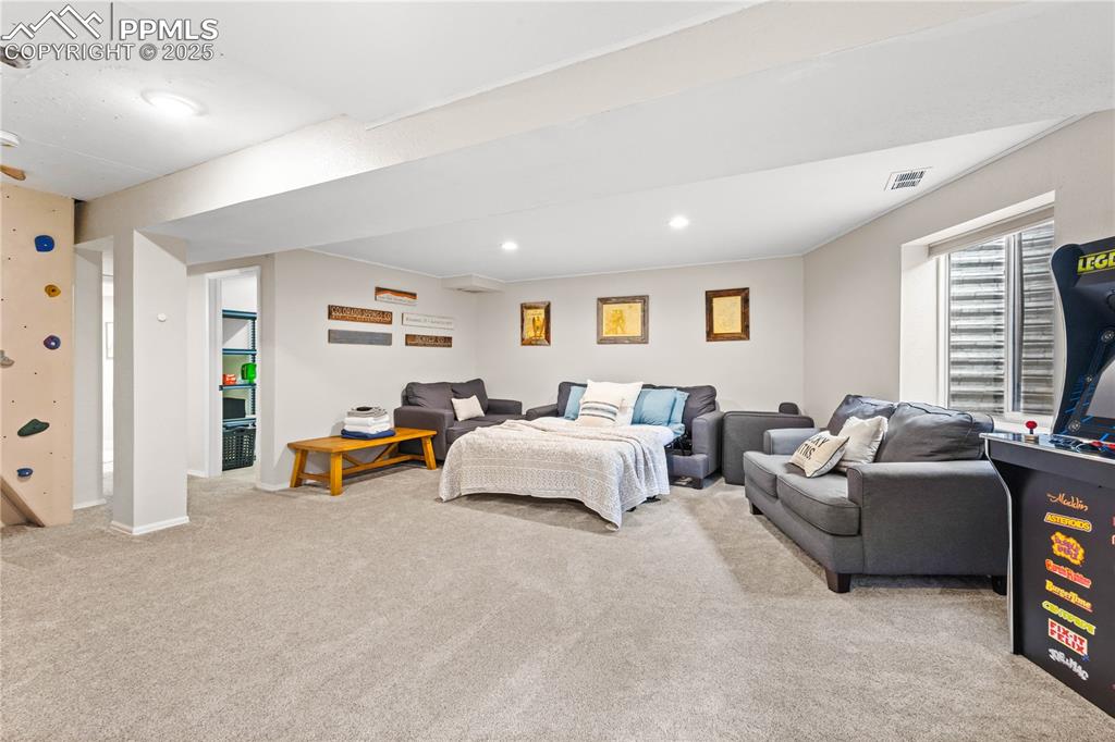 545 Struthers Loop Colorado Springs, CO 80921 - Photo 29 of 48 a bed room with furniture and a large window