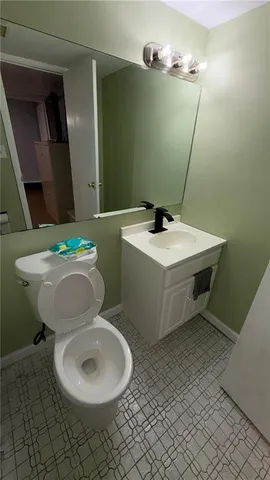 a hallway with cabinets