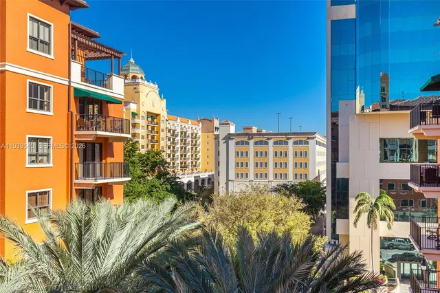 a view of a building with garden
