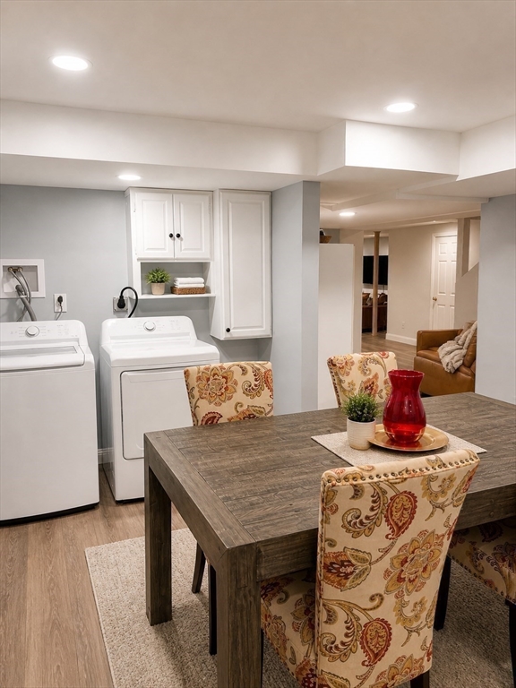 5 Rebecca Road Newton, MA 02465 - Photo 21 of 42 a living room with furniture and kitchen view