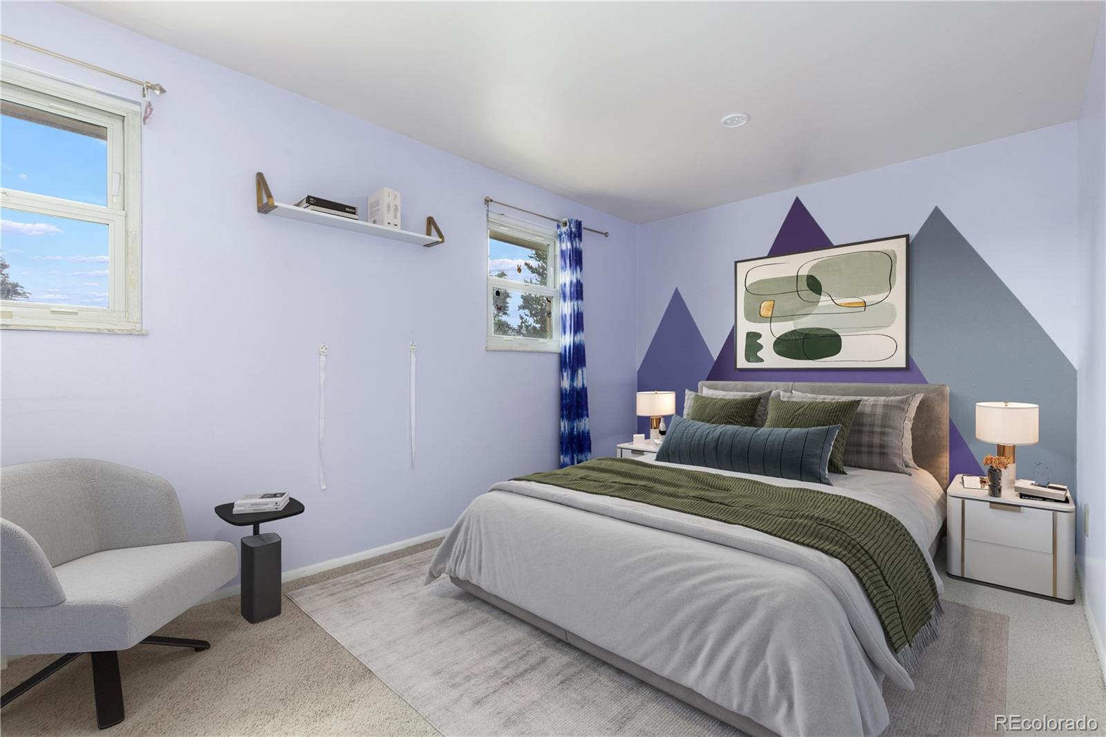 4374 East Peakview Circle Centennial, CO 80121 - Photo 24 of 45 a bedroom with a bed and a chair