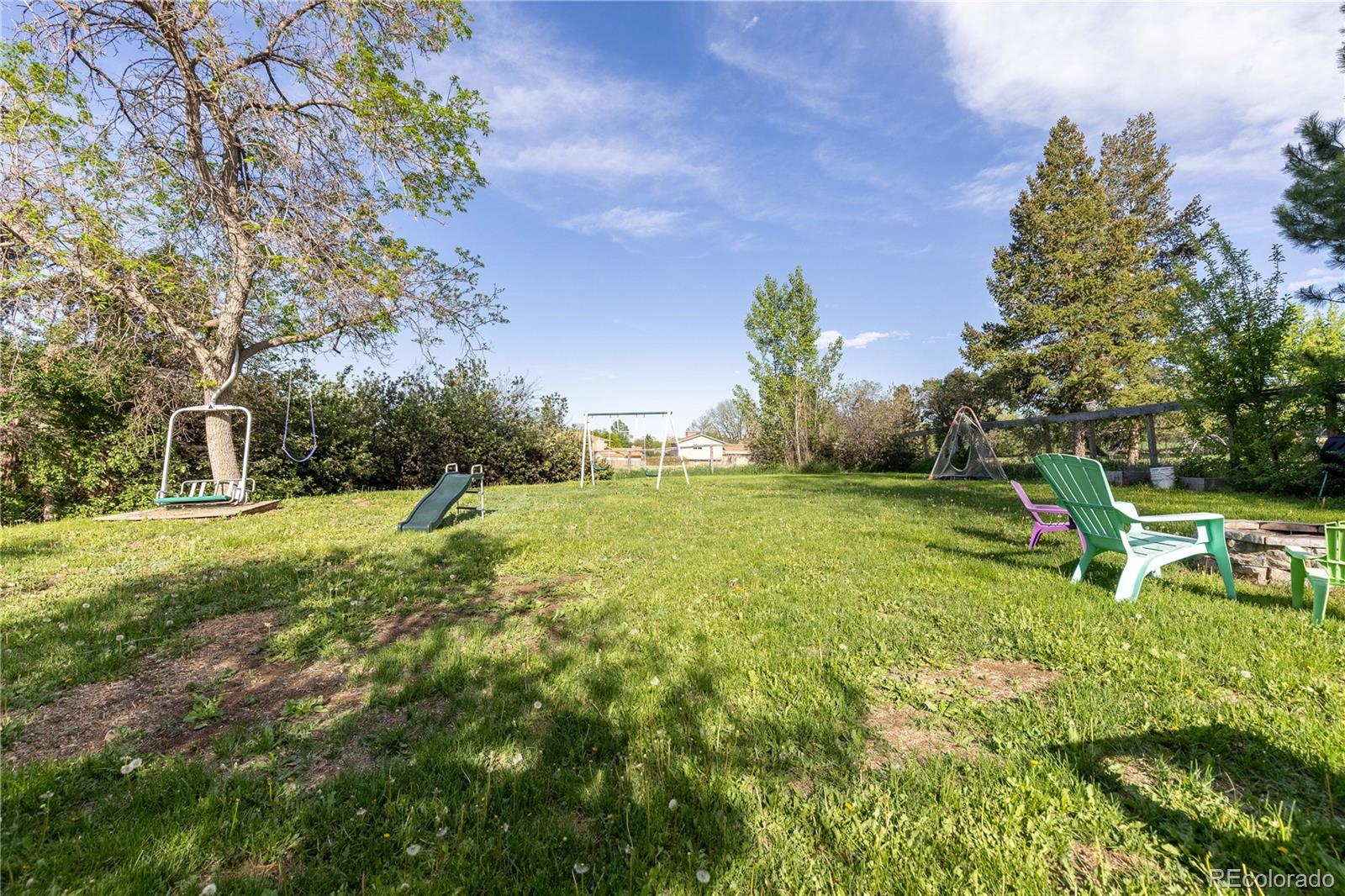 4374 East Peakview Circle Centennial, CO 80121 - Photo 36 of 45 a view of a garden with a slide