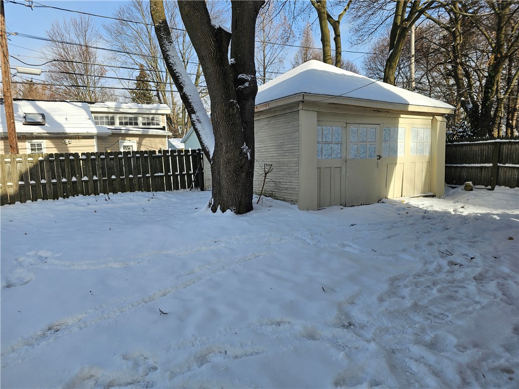 204 Cypress Street Rochester, NY 14620 - Photo 39 of 40 level off street back yard with garage.