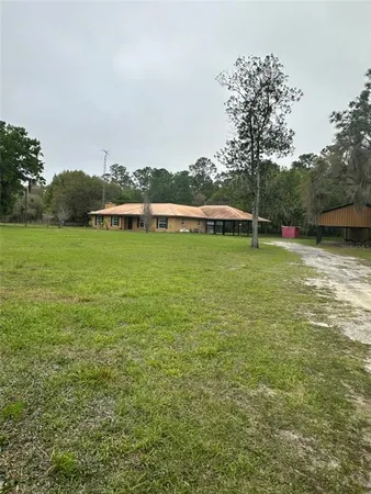 a view of a green yard